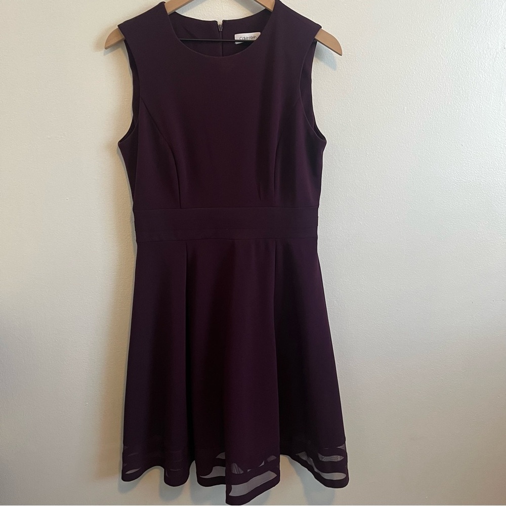 Calvin Klein Deep Purple Midi Dress